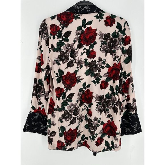 Equipment Theron Floral Patterned Silk Kimono Wrap Shirt Women’s XS Read - Picture 8 of 10